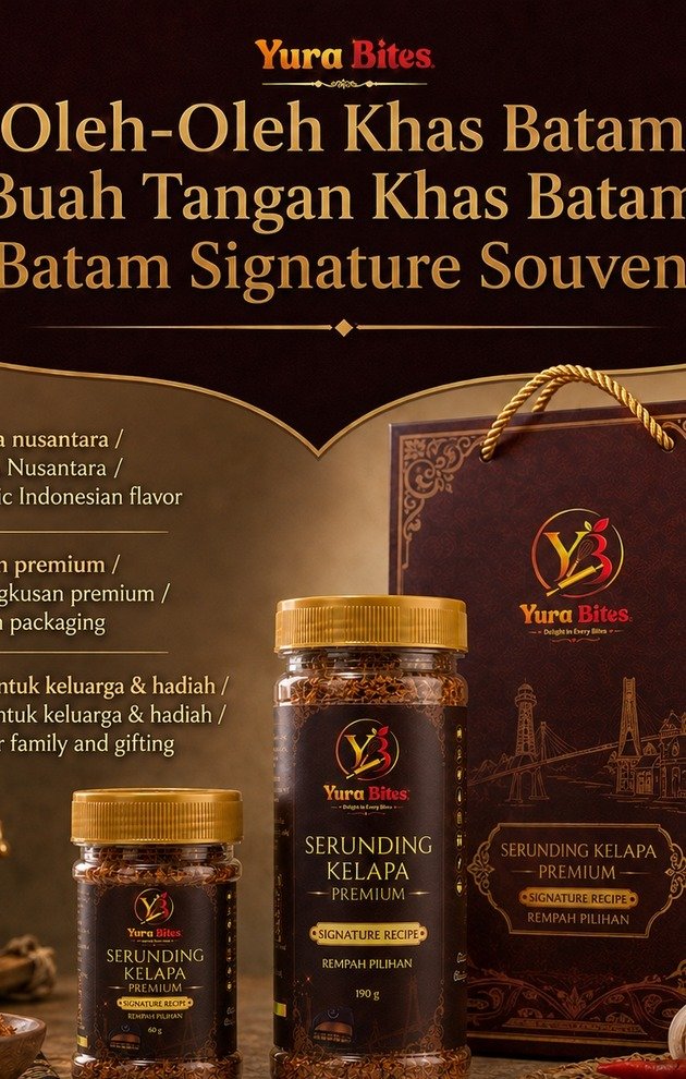 Yura Bites Serunding Kelapa Premium sebagai oleh-oleh khas Batam